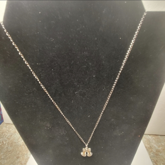 Silver Chain and Silver Christmas Bell Charm Necklace - Picture 3 of 10